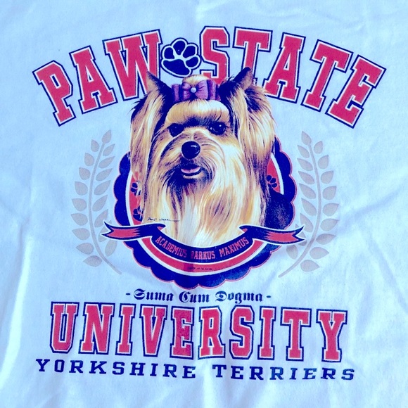 Paw 🐾 State University Shirt Yorkshire Dog Small - Picture 2 of 12